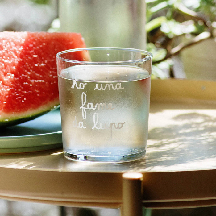 Bicchiere in Vetro "Ho una fame da Lupo"