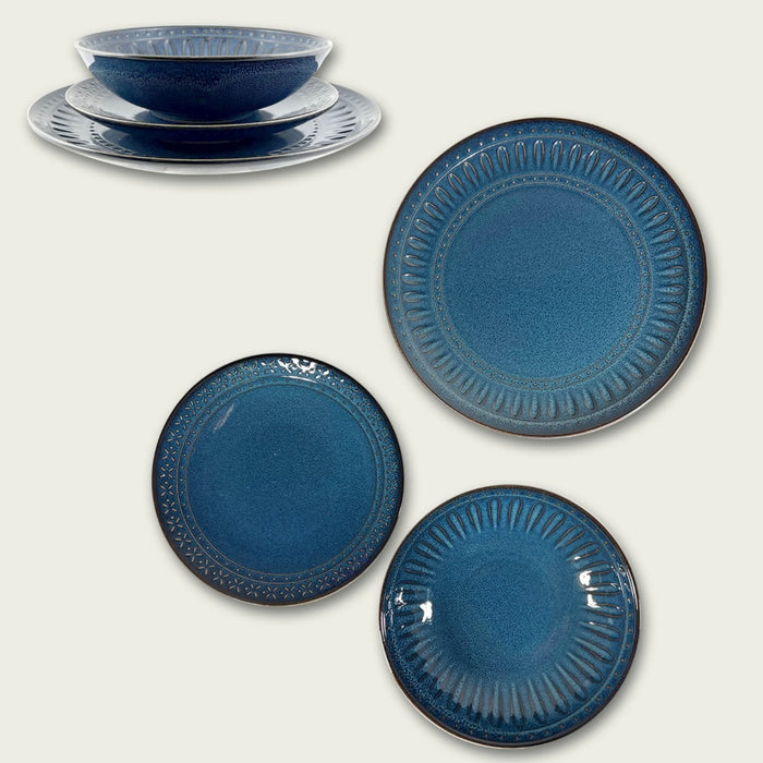 Servizio 18 Piatti Alternative Vintage Blu