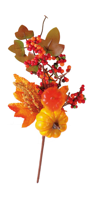 Ramo con Zucche e Bacche H. 40cm