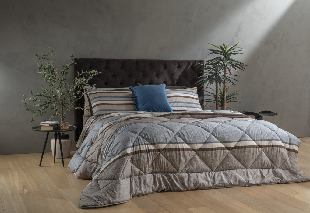 Trapunta Ivo Grigio/Tortora Matrimoniale