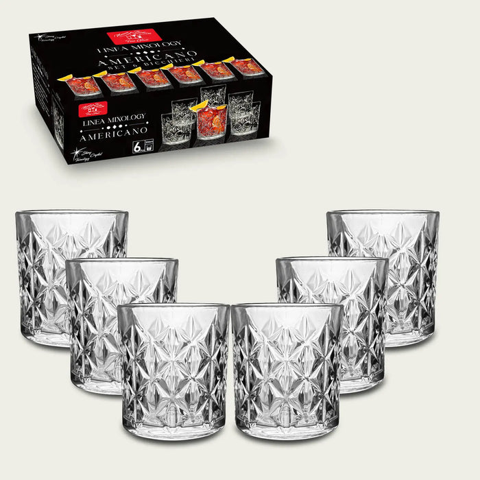 Set 6 Bicchieri in Vetro Americano 330cc