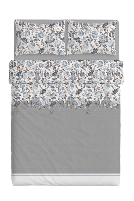Completo Letto Matrimoniale Emmatheo 2 in 1 Blu/Grigio