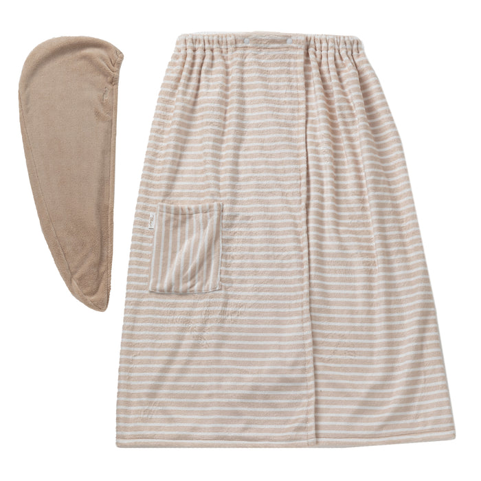 Set Telo Doccia 80x150cm e Turbante per Capelli