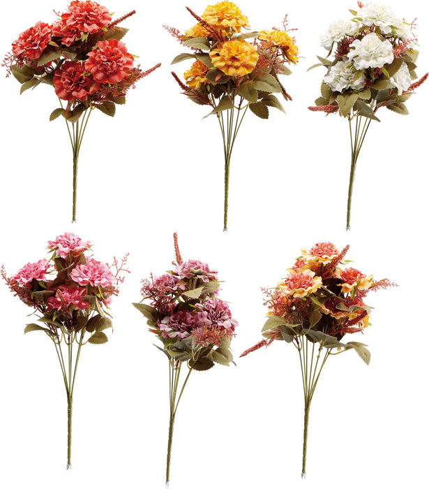 Boquet con Garofani H. 42cm - 6 Colori