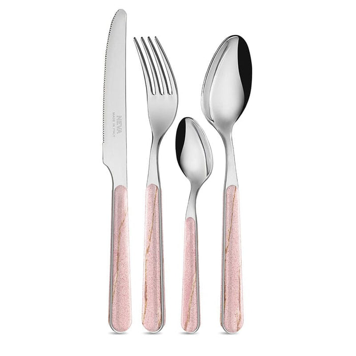 Posate Effetto Marmo Rosa