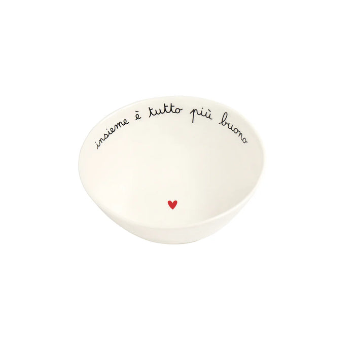 Set 2 Coppette in Gres "Insieme è tutto più Buono"