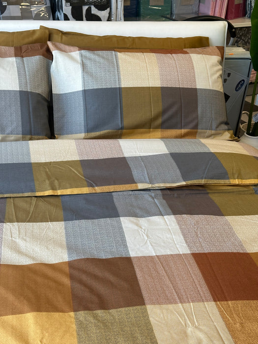 Completo Letto in Cotone Matrimoniale Amaury Ocra