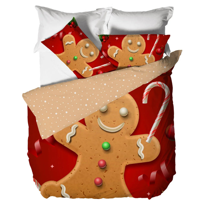 Copripiumino in Cotone Piazza e Mezza Gingerbread