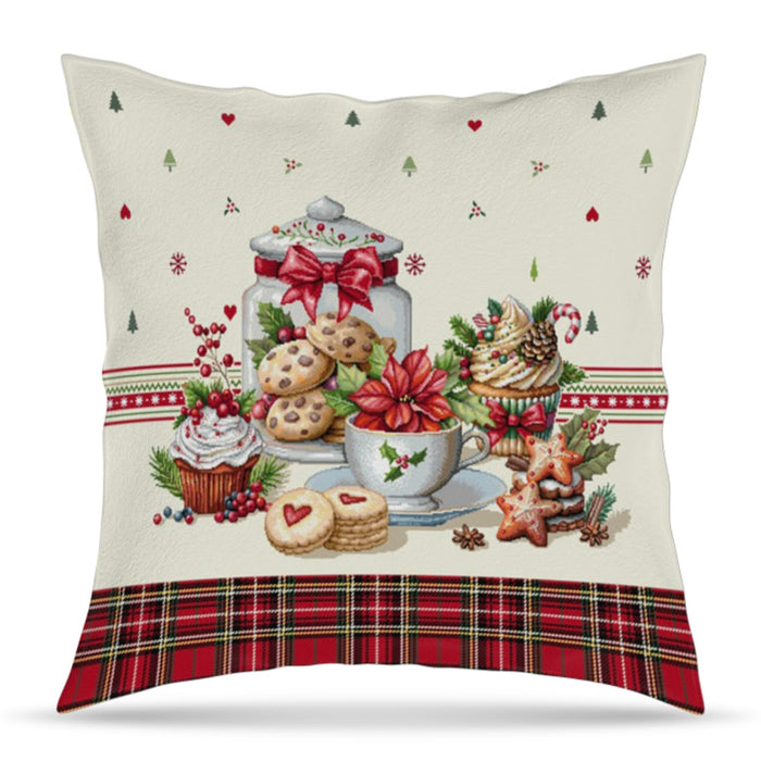 Federa Cuscino Natale 45x45cm Dolci