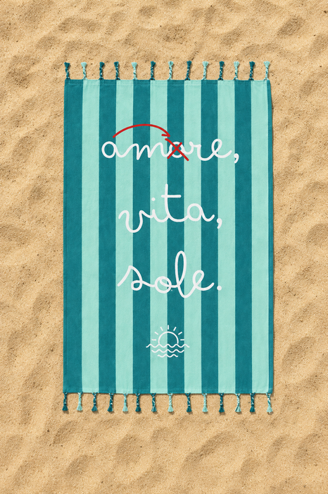 Telo Mare Cotone Amore Mare 90x190cm