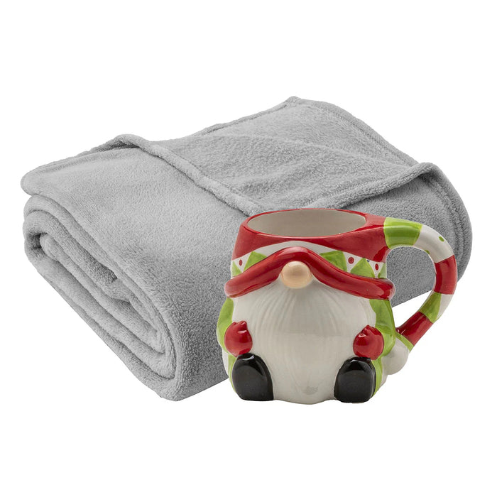 Set Regalo Coperta 120x160cm + Tazza Gnomo