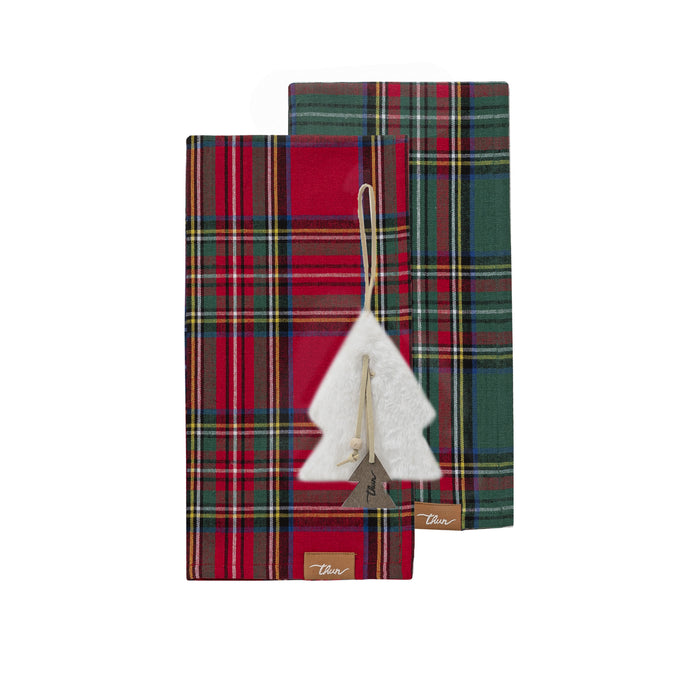 Set 2 Strofinacci con Addobbo da appendere