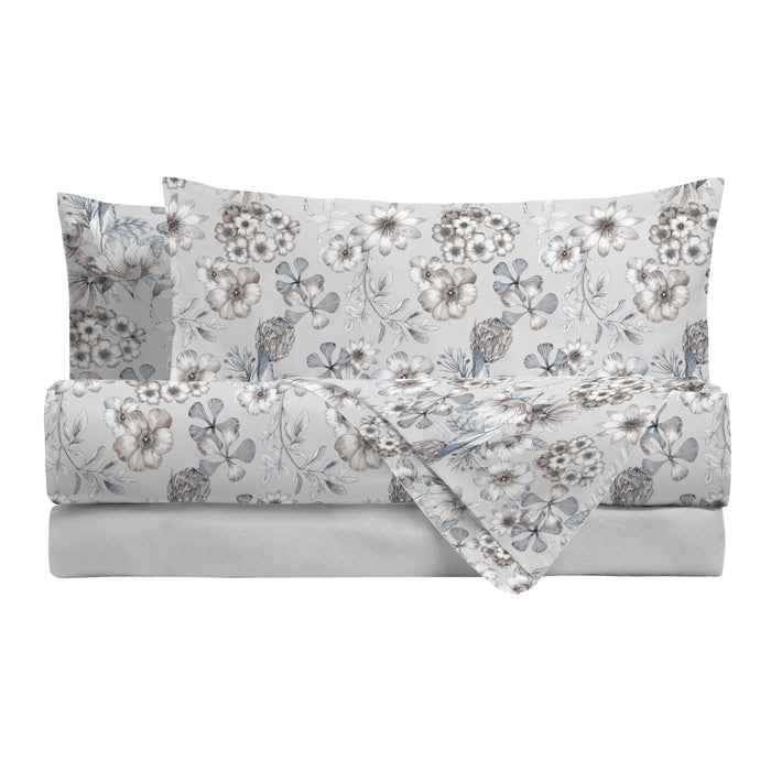 Completo Letto Matrimoniale Gwen Grigio/Blu