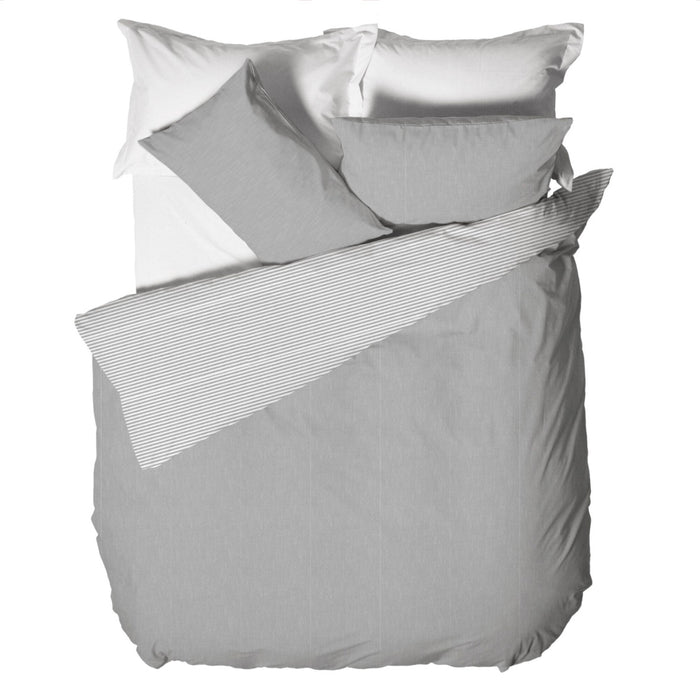 Gray Heart Single Duvet Cover