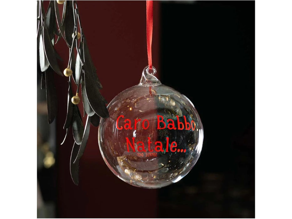 Pallina in Vetro “Caro Babbo Natale…”
