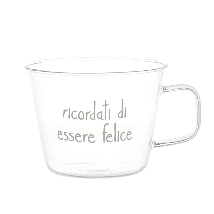 Set 2 Tazze 480ml Colazione "Ricordati di Essere Felice"