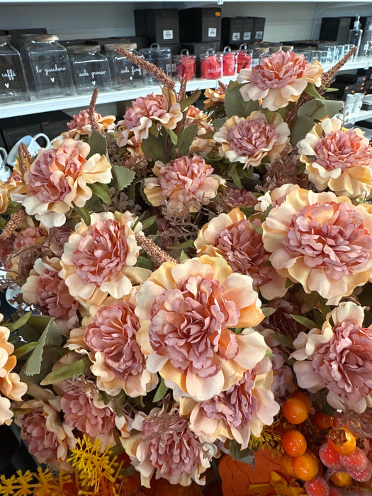 Boquet con Garofani H. 42cm - 6 Colori
