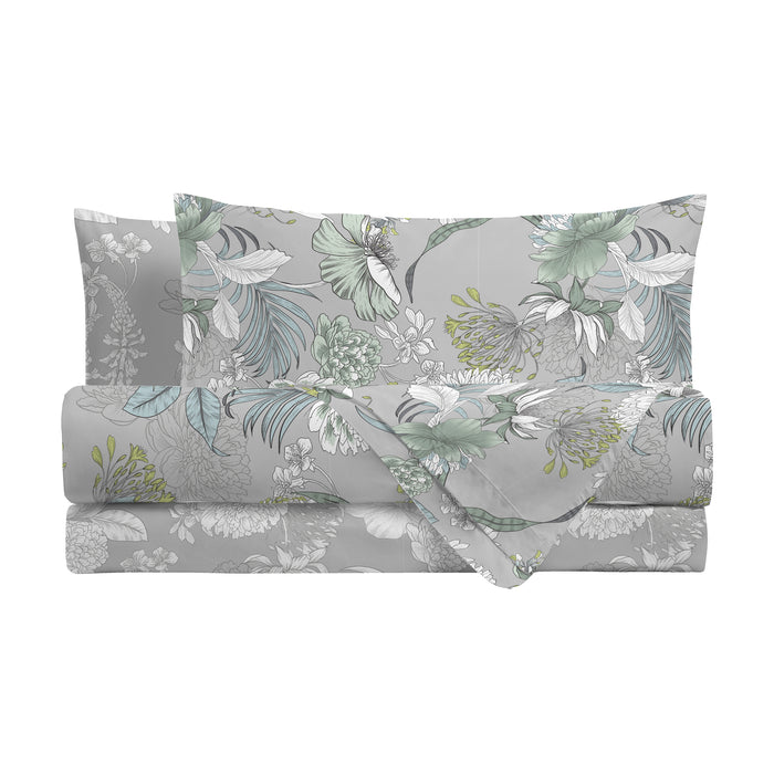 Completo Letto Ellis Grigio in Cotone Singolo