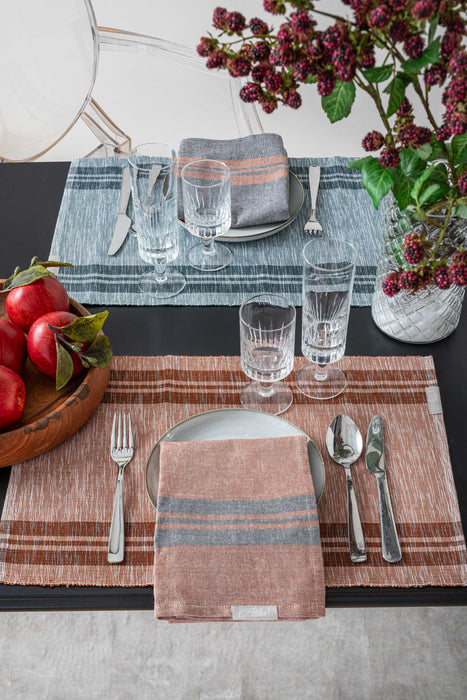 Set 2 Tovagliette Colazione in Cotone Stripes