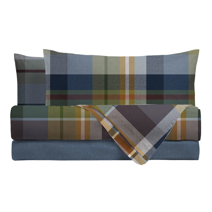 Completo Letto in Cotone Piazza e Mezza Ralph Blu/Verde