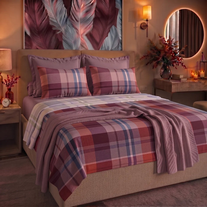 Completo Letto in Cotone Matrimoniale Ralph Viola