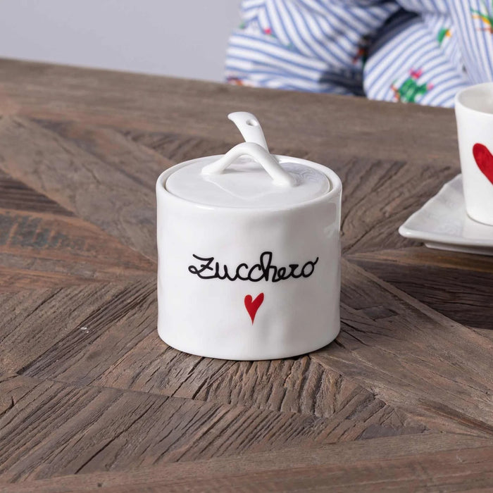 Zuccheriera in Gres "Zucchero Cuore"