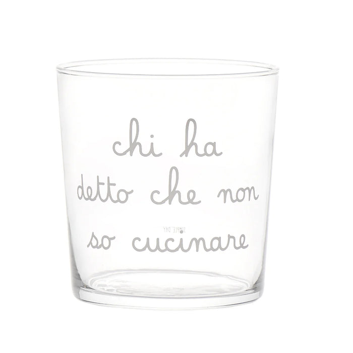 Bicchiere in Vetro "Chi ha detto che non so Cucinare"
