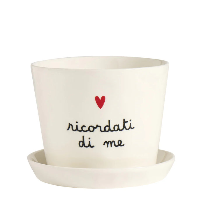 Vaso in Gres "Ricordati di Me" D. 15cm H. 12cm