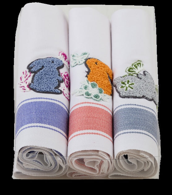 #3 Set 3 Strofinacci Pasqua in Cotone