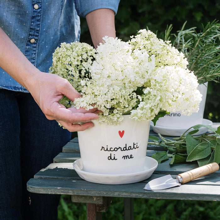 Vaso in Gres "Ricordati di Me" D. 15cm H. 12cm