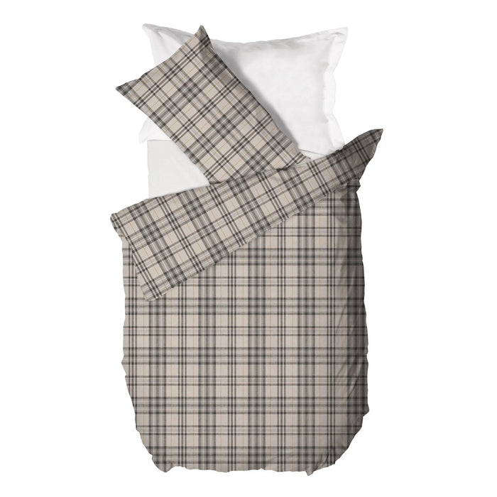 Copripiumino Singolo Tartan Grigio