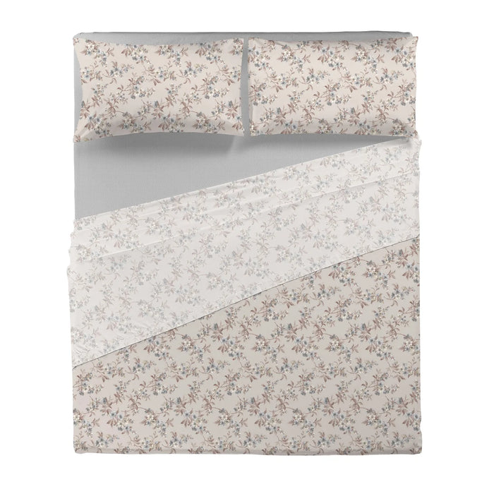 Completo Letto in Cotone Matrimoniale Amber Tortora