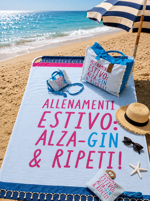 Allenamento Estivo GIN - Telo Mare, Pochette, Borsa Mare, Borsetta
