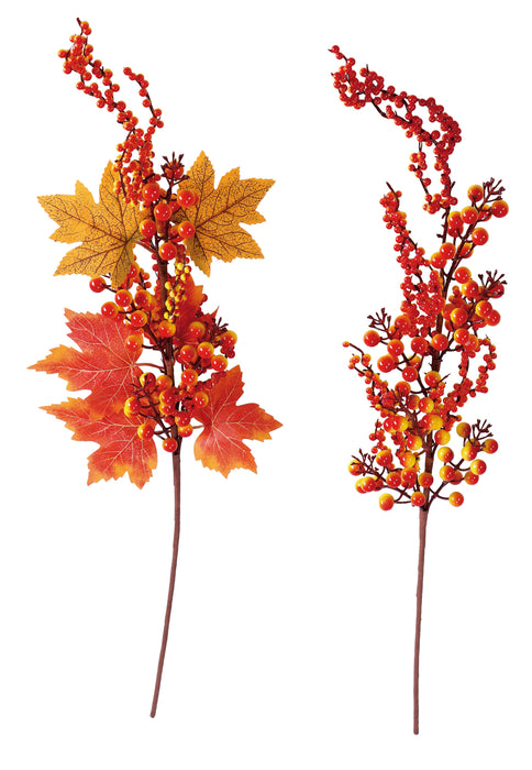 Ramo con Bacche H. 82cm - 2 Colori