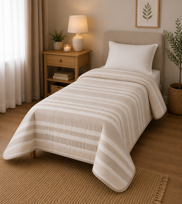 Trapuntino Singolo Riviera Beige