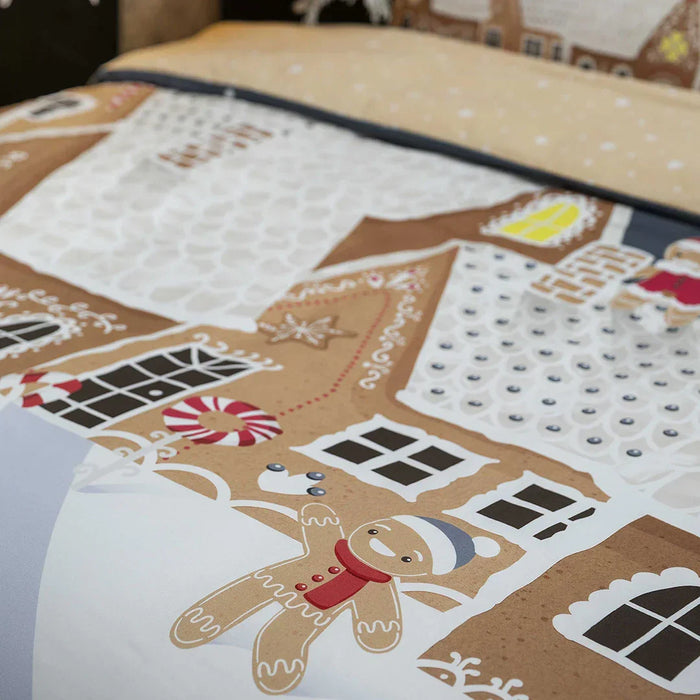 Parure Copripiumino in Cotone Matrimoniale Villaggio Innevato