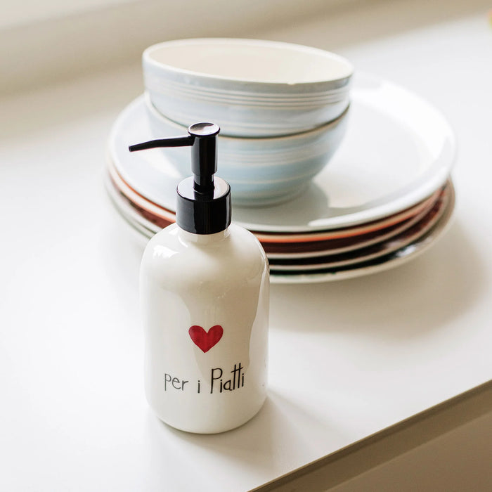 Dispenser in Gres "Per i Piatti" Cuore