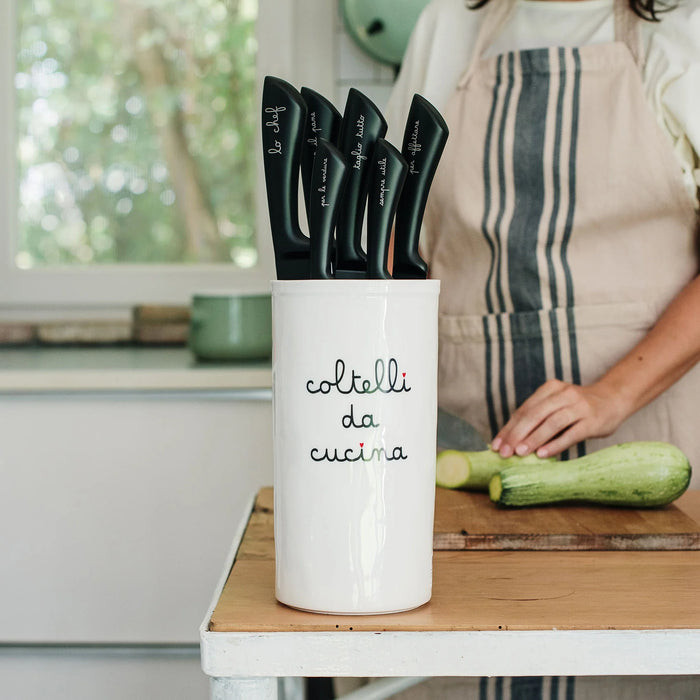Portacoltelli in Gres "Coltelli da Cucina"
