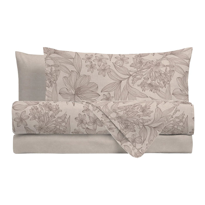 Completo Letto in Cotone Matrimoniale Alina Tortora