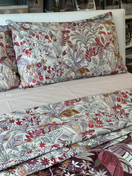 Completo Letto Thais Burgundy Matrimoniale