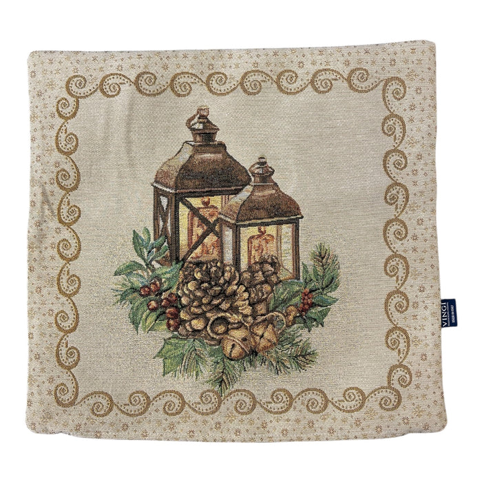 Federa Cuscino Natale 45x45cm Lanterne