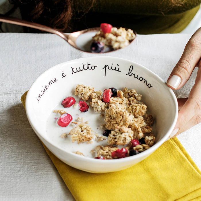 Set 2 Coppette in Gres "Insieme è tutto più Buono"