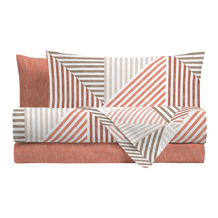 Completo Letto in Cotone Matrimoniale Ramsey Ruggine