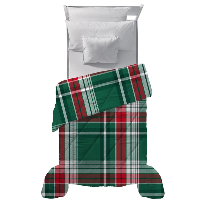 Trapunta Singolo Tartan Espen Verde