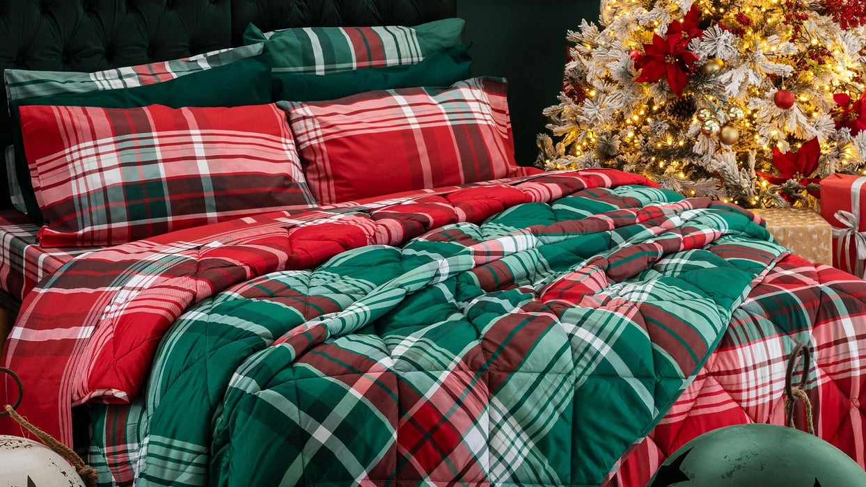 Trapunta Invernale Matrimoniale Tartan Espen Verde