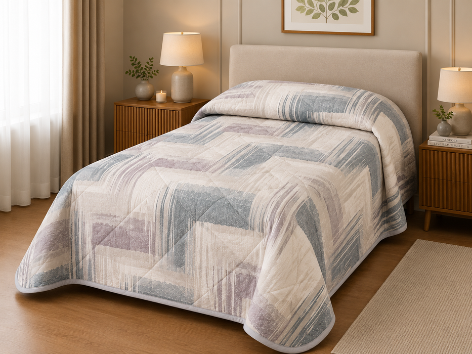 Trapuntino Piazza e Mezza Clark Grigio/Beige