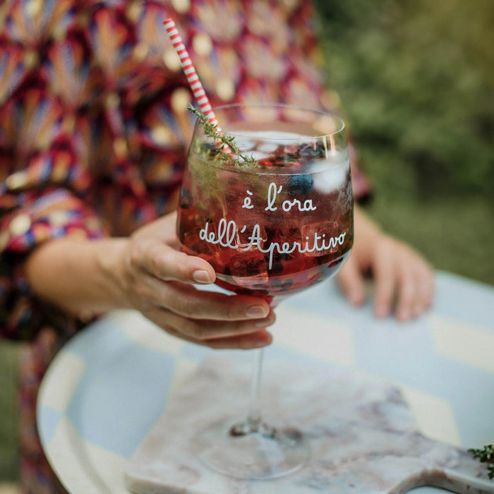 Set 2 Calici "é l'Ora dell'Aperitivo"