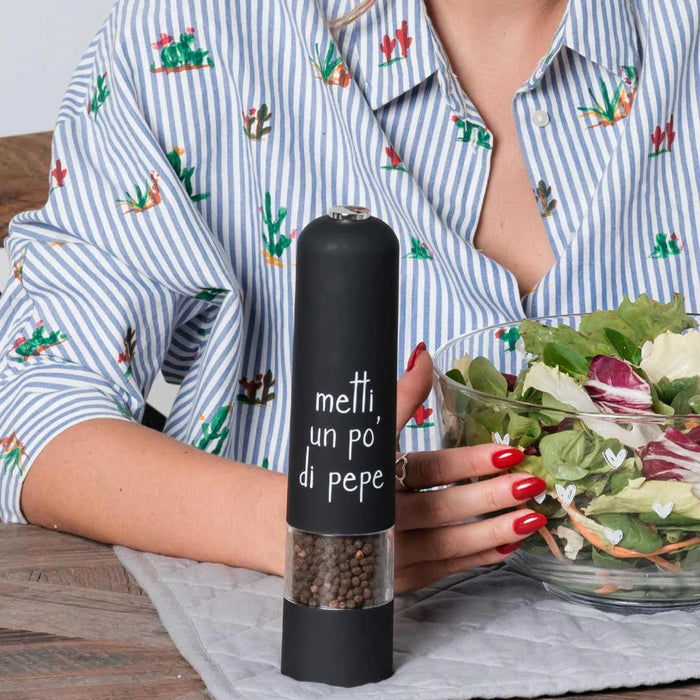Macina Pepe Elettrico "Metti un pò di Pepe" Nero