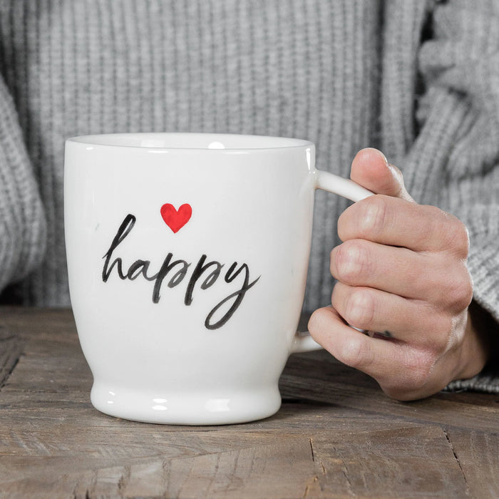 Mug bianca "Happy"