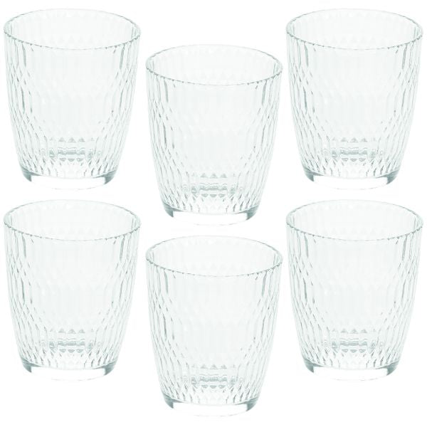 Set 6 Bicchieri in Vetro Seoul Trasparente 310cc